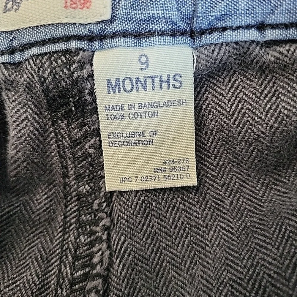 OSHKOSH‎ B'gosh Infant Gray Cargo Style Pants Sz 9M Baby